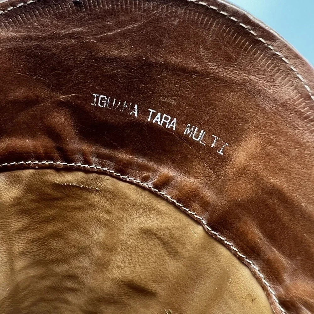 Circle S LTD Women's Western Cowboy Brown Leather Iguana Boots Size 6 M - Picture 9 of 12